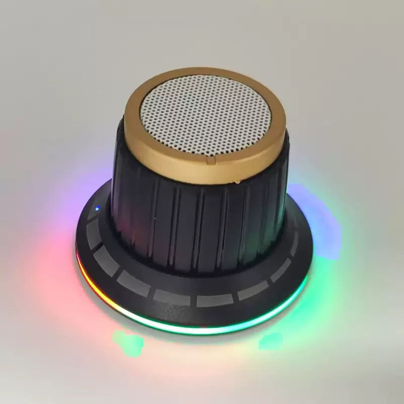 New Magnetic Detachable Knob High-Fidelity Bluetooth Speaker with Colorful Lights, Wireless Mini Portable Audio System
